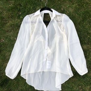 New with tags High low button down top